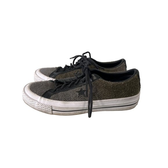 Converse One Star Woolrich Ox Lace-Up Sneakers Womens 7.5 Herbal Green Streetwea - Picture 6 of 8